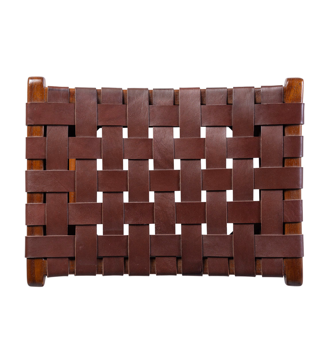 High Braided Leather Stool