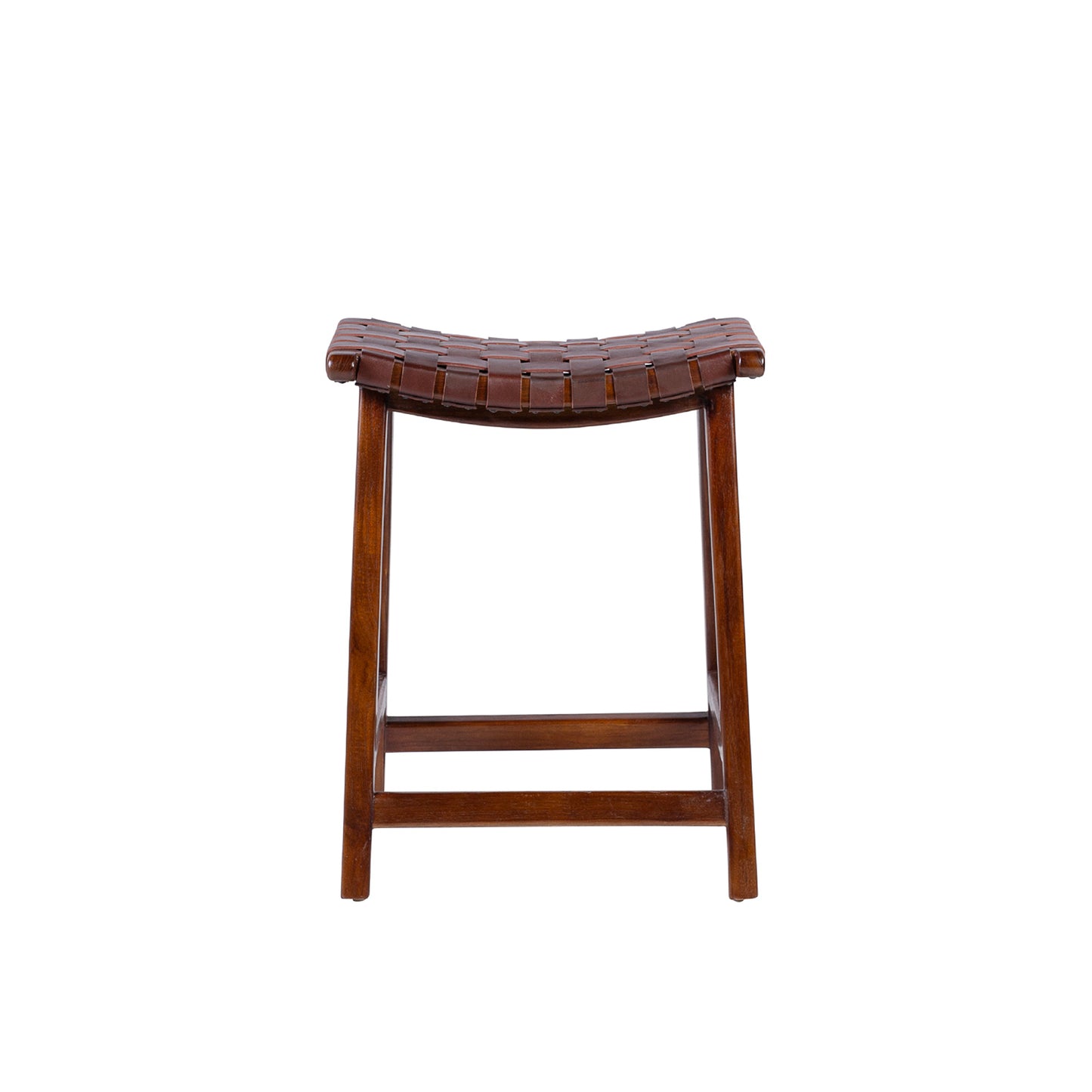 High Braided Leather Stool